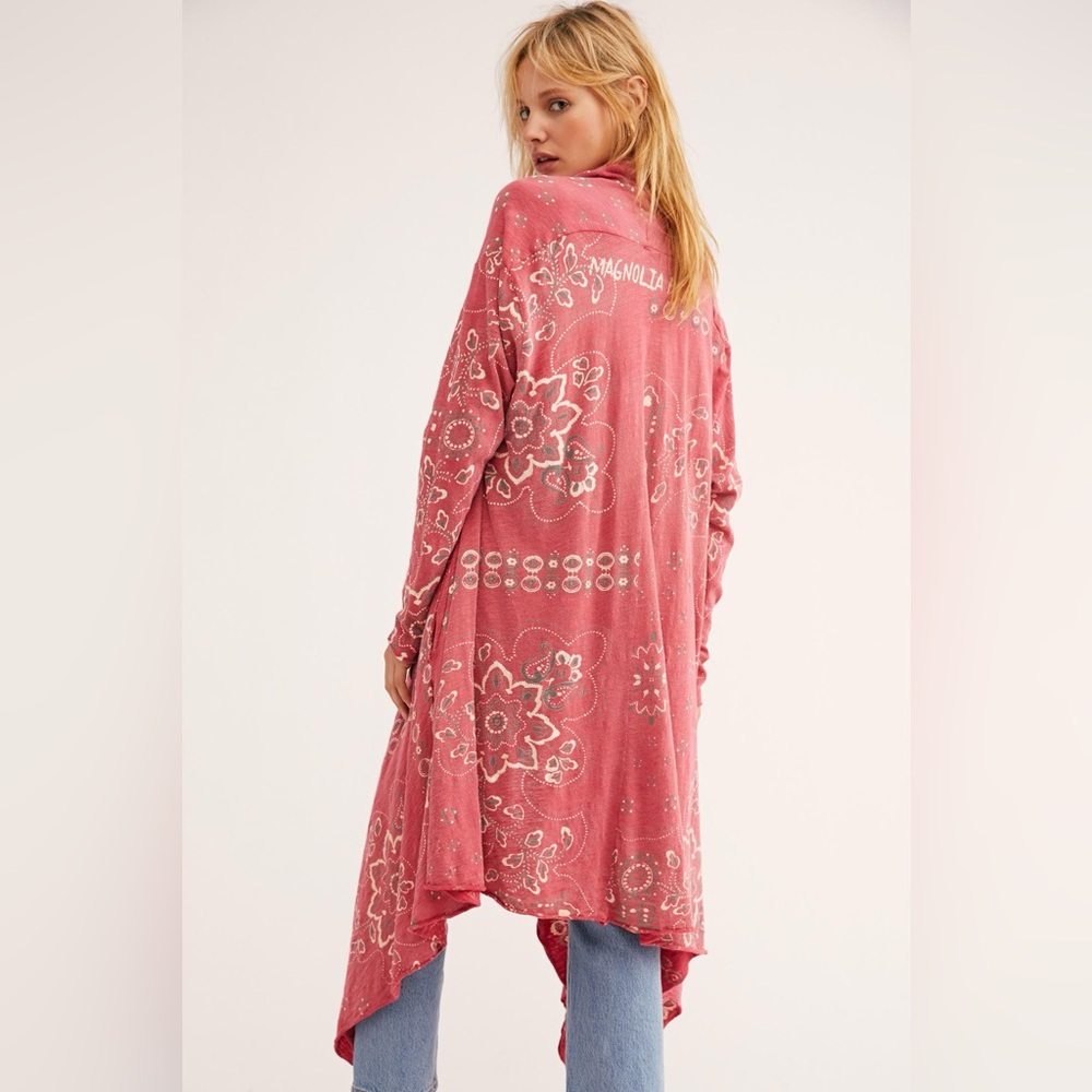 Bandana Magnolia Pearl Red Hooded Cardigan